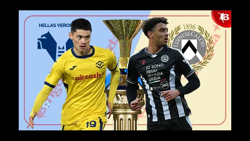 Cầu thủ Udinese đang tấn công mạnh mẽ trước Verona